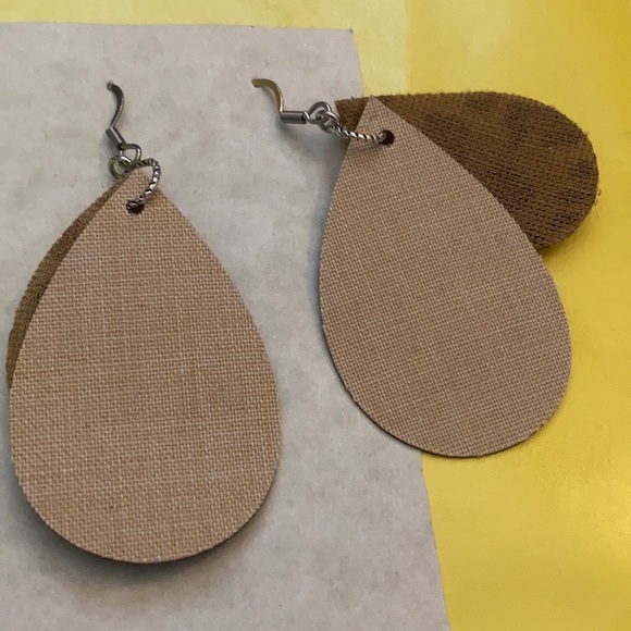 Handmade Genuine Cork Earrings - Picture 3 of 4
